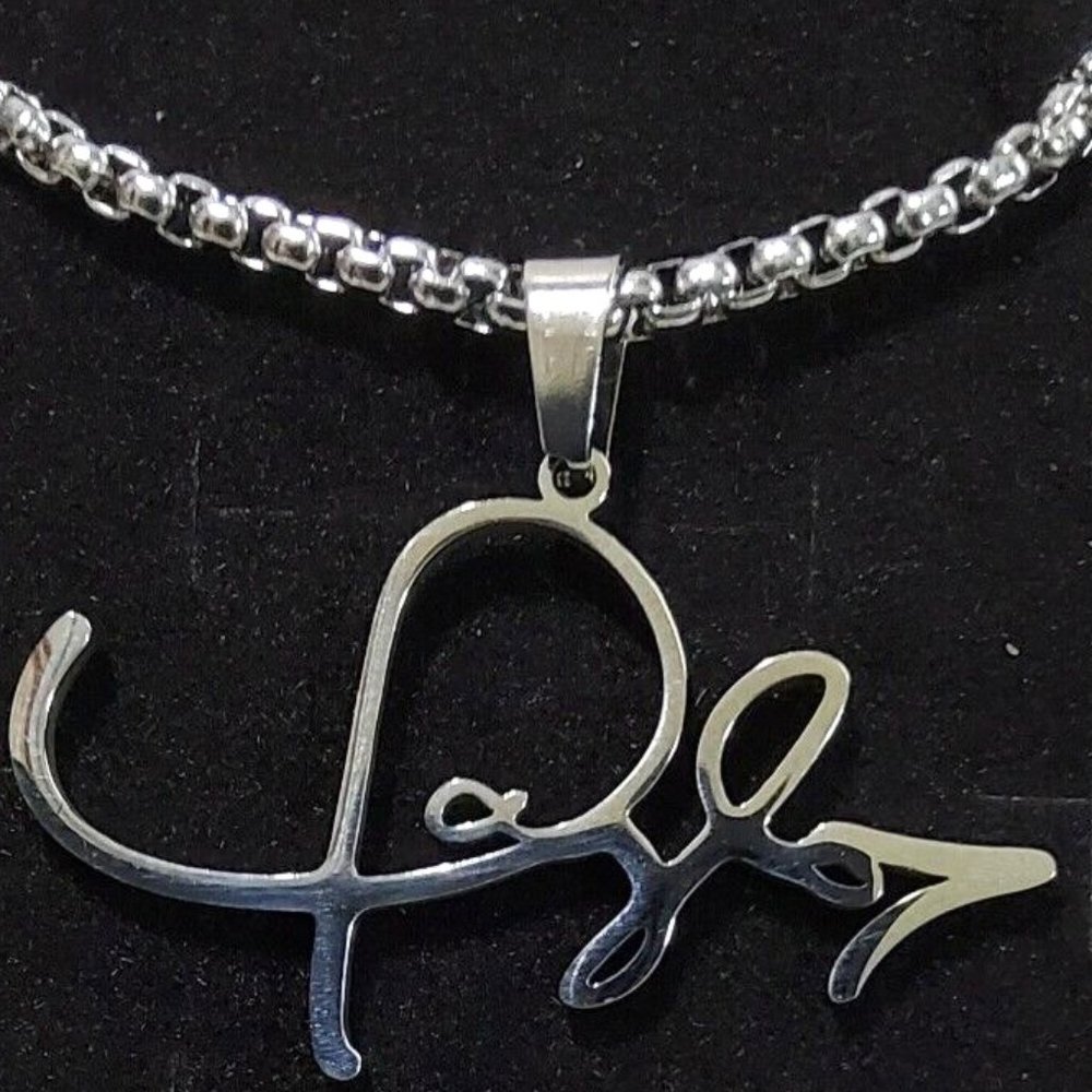 T Swift ERAS Tour Theme Song 24" Chain Necklace Signature Stainless Steel Silver